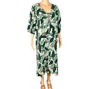 Rachel Zoe 2018 Palm Leaf Duster Beach Coverup O/S Unworn Condition